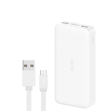 زپاوربانک شیائومی مدل Redmi PB200LZM ظرفیت 20000 میلی آمپرساعت به همراه کابل تبدیل microUSB