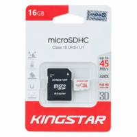کارت حافظه microSDHC کینگ استار کلاس 10 استاندارد UHS-I U1 سرعت 85MBps همراه با آداپتور SD ظرفیت 16 گیگابایت