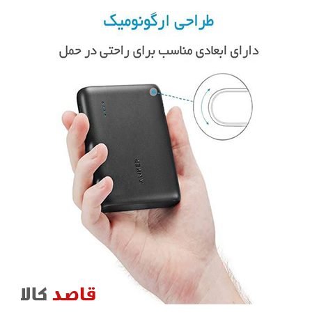 شارژر همراه انکر مدل A1214 PowerCore ظرفیت 10400 میلی آمپر ساعت به همراه کابل تبدیل USB به لایتنینگ انکر مدل A8111 PowerLine به طول 90 سانتی متر - Image 4